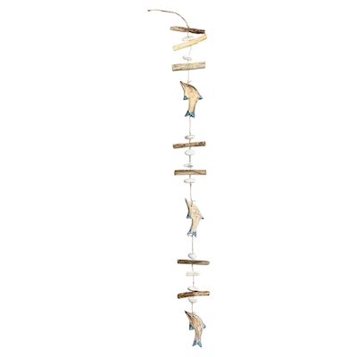3 x Dolphin Drift Wood Hanging